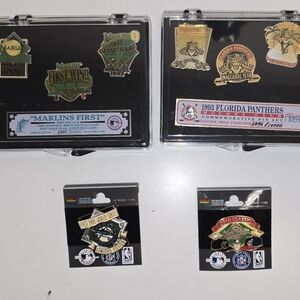 Florida Marlins & Panthers Vintage Commemorative Pins Lot MLB NFL